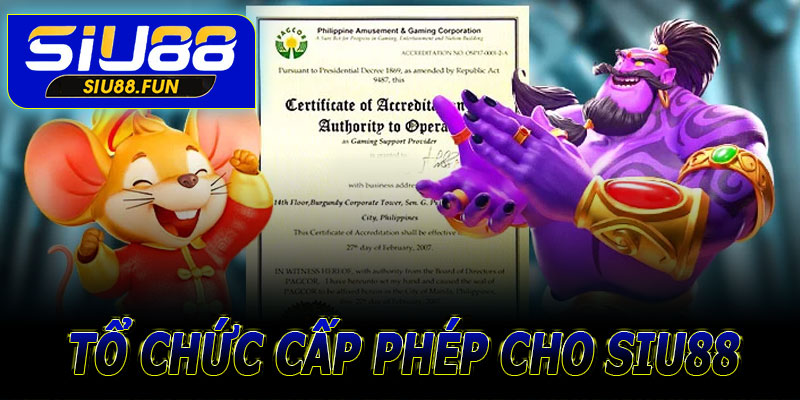 Tổ chức cấp giấy phép hoạt động cho Siu88
